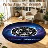 Round Rug Custom NameLeicester City Pattern Non Slip Carpet Home Floor Decor