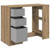 Artisan Oak Desk 100 X 40 X 75 Cm Engineered Wood