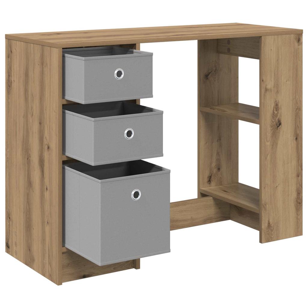 Artisan Oak Desk 100 X 40 X 75 Cm Engineered Wood