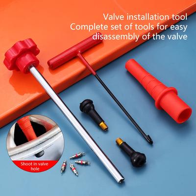 Tire Valve Core Tool Set for Cars and Motorcycles with Easy Screw On Assembly for Quick Valve Stem Replacement