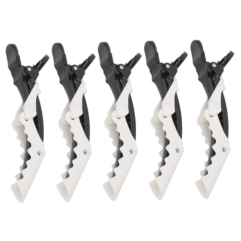 5 Pcs Professional Styling Hairpins NonSlip Plain Hair Sectioning Clips Hair Cutting Clips(Black White )