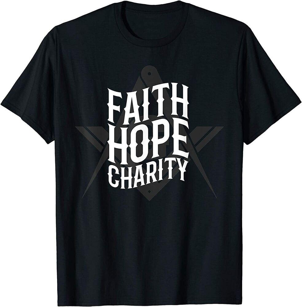 

Masonic Faith Hope Charity Square And Compass Freemason Unisex T-Shirt