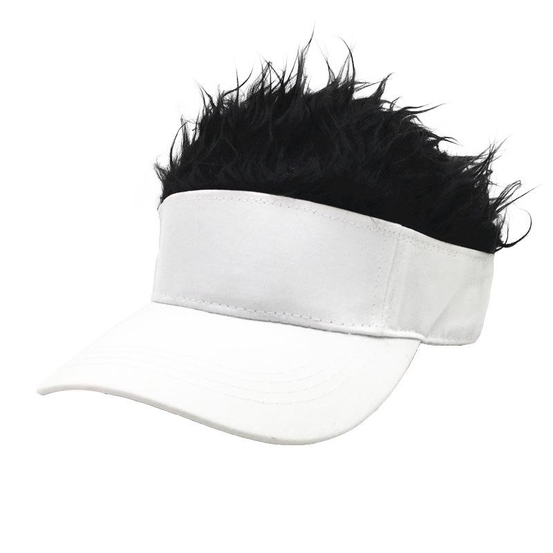 Men's Street Style Wig Baseball Cap - European & American Trendy Flat Cap with Sun Protection