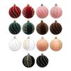 Flocking Christmas Balls Set 6cm Xmas Tree Pendants Christmas Spheres Pendant  Home Xmas Decor