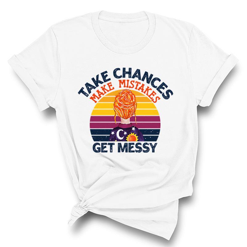 

Рискните, сделайте ошибки, испортите себе жизнь. Женские футболки для спорта и отдыха с принтом 3XL белый