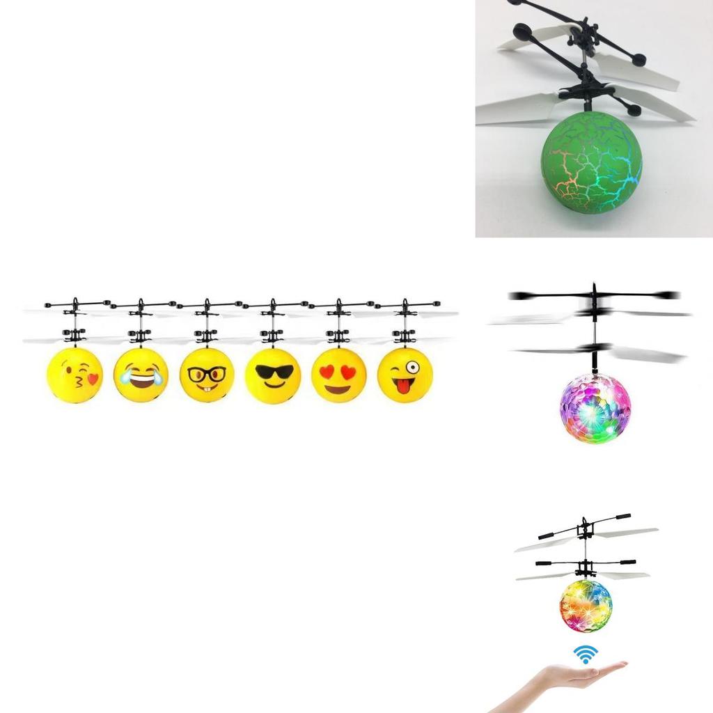 Remote Control Induction Crystal Ball Led Light Flying Sphere For Kids Play