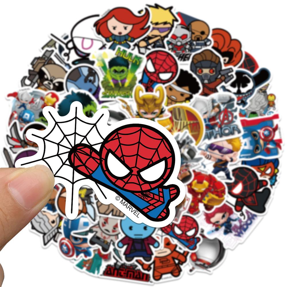 50 100PCS Marvel The Avengers Scrapbook Stickers DIY Diary Laptop Luggage Skateboard Graffiti Decal Fun Stylish Classic Toys