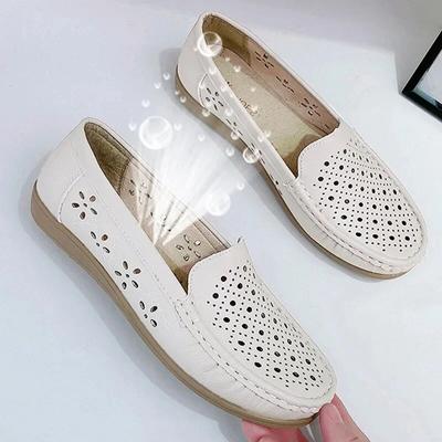 Sommermode Krankenschwesterschuhe mit runder Spitze, weiche Sohle, rutschfeste Sandalen, flache Schuhe, atmungsaktive Freizeitsportschuhe für Damen