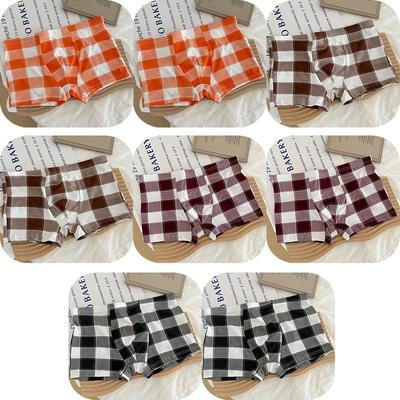 8PCS Men's Lattice Underpants Underwear Knickers Breathable Shorts Panties Comfortable Lingerie Sexy Boxers Briefs