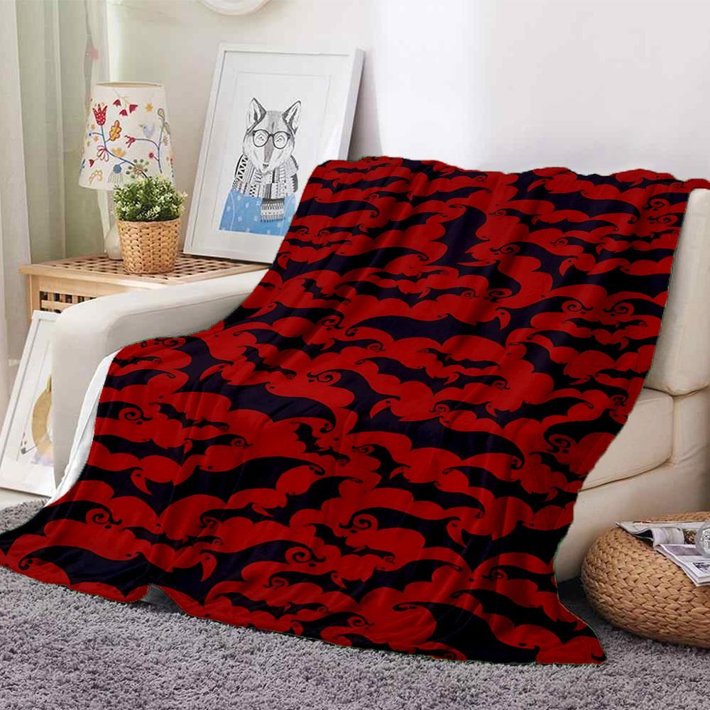 1pc Bat Swarm Blanket, Lightweight Flannel Throw Blanket For Sofa, Bed, Travel, Camping, Living Room, Office, Couch, Chair, And Bed