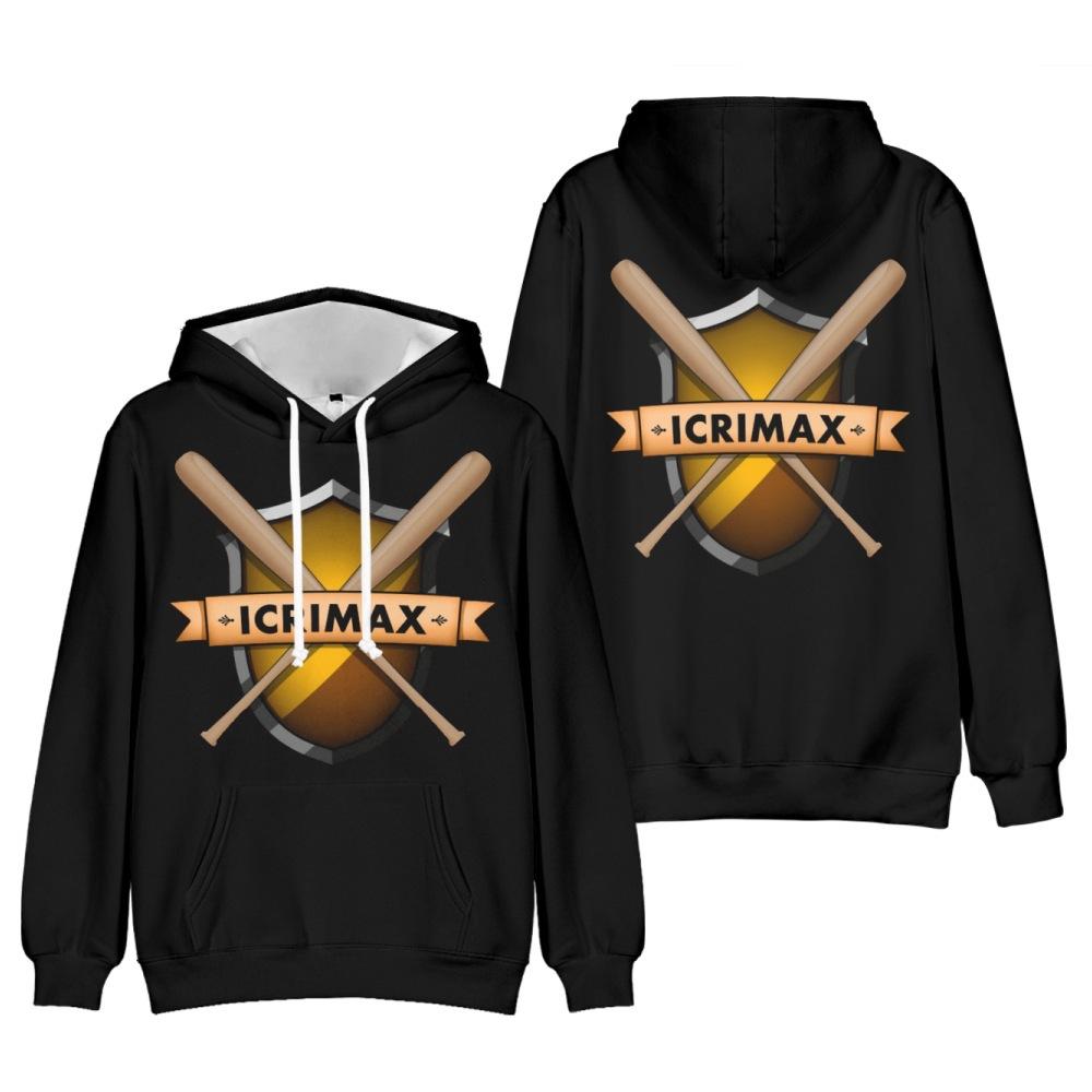 

Unisex Cosplay Hoodie Pullover Women Men Icrimax Printed Hooded Sweatshirt Costume XXS