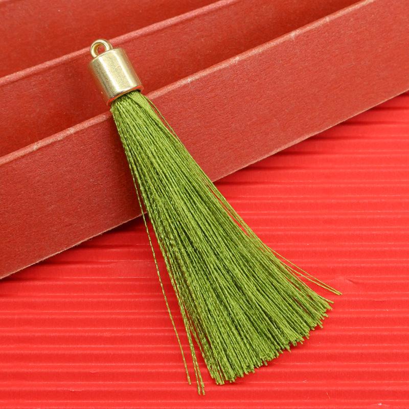 Gold Tassel Hat Pendant: 6cm Festive Spike for DIY Hair Ornaments, Earrings, or Bookmark Accessories.
