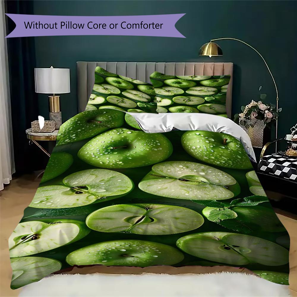 

1PC Food Theme Bedding Quilt Set Quilt Cover Pillowcase Home Decoration Birthday Gift (1 * duvet cover + 2 * pillowcase, without core)A2 135x200cm