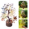 Handgefertigte Bunte Kristallstein Baum Figur Ornament für Reichtum und Positive Energie Büro und Zuhause Schreibtisch Dekorationen