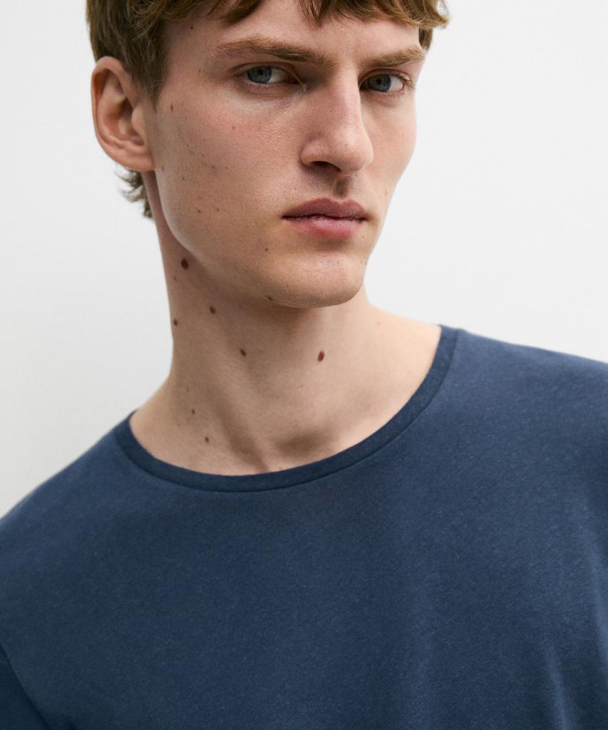 Masimodutti Linen Blend Short Sleeve T-Shirt