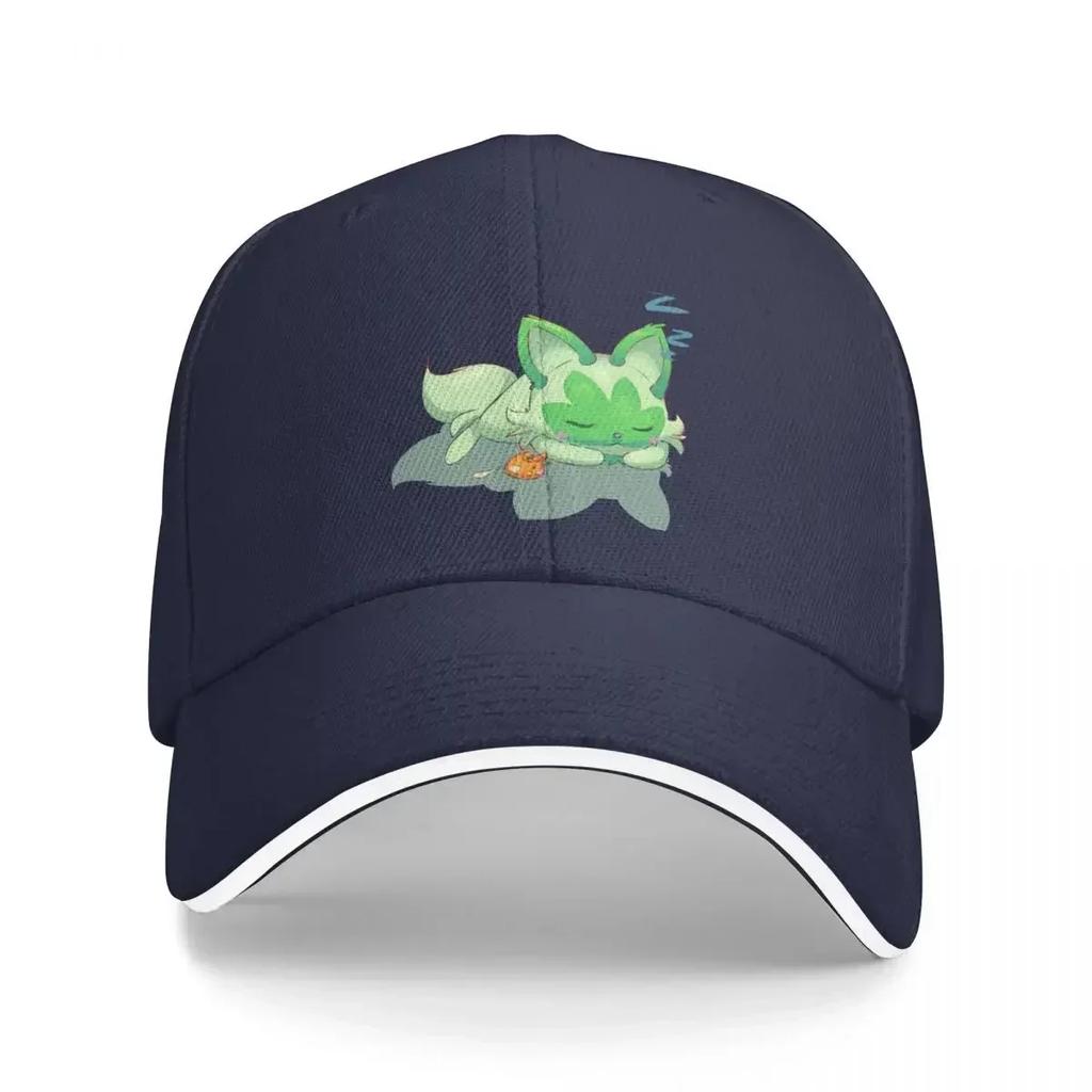 Sleepy Sprig Weed Cat with Mouse toy Baseball Cap Golf Wear Custom Cap Trucker Cap Women Caps Unisexs