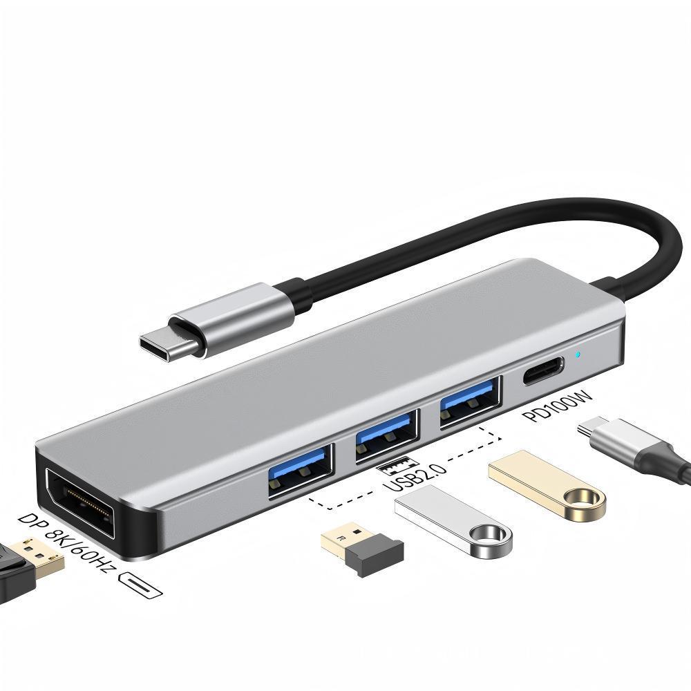 USB-C Hub 3.0 with One-Key Screen Off, 4K HD Casting, USB 3.2 10G Converter