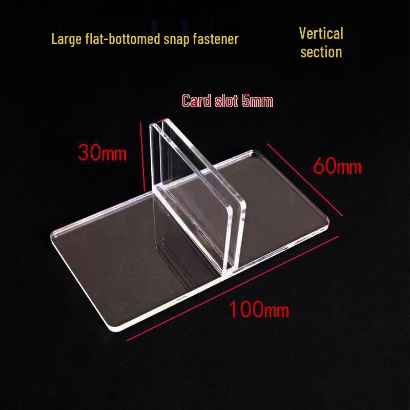 Acrylic Magnetic Clip for Signs - Transparent Plastic Snap Holder for Shelves