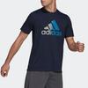 Adidas T Shirts Men's Blue Crew Neck Moderate Straight Fit HF7211