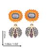 Retro Luxury Alloy Flash Diamond Flower Earrings Women's Trendy Versatile Ear Jewelry Elegant Design Sensation Stud Earrings