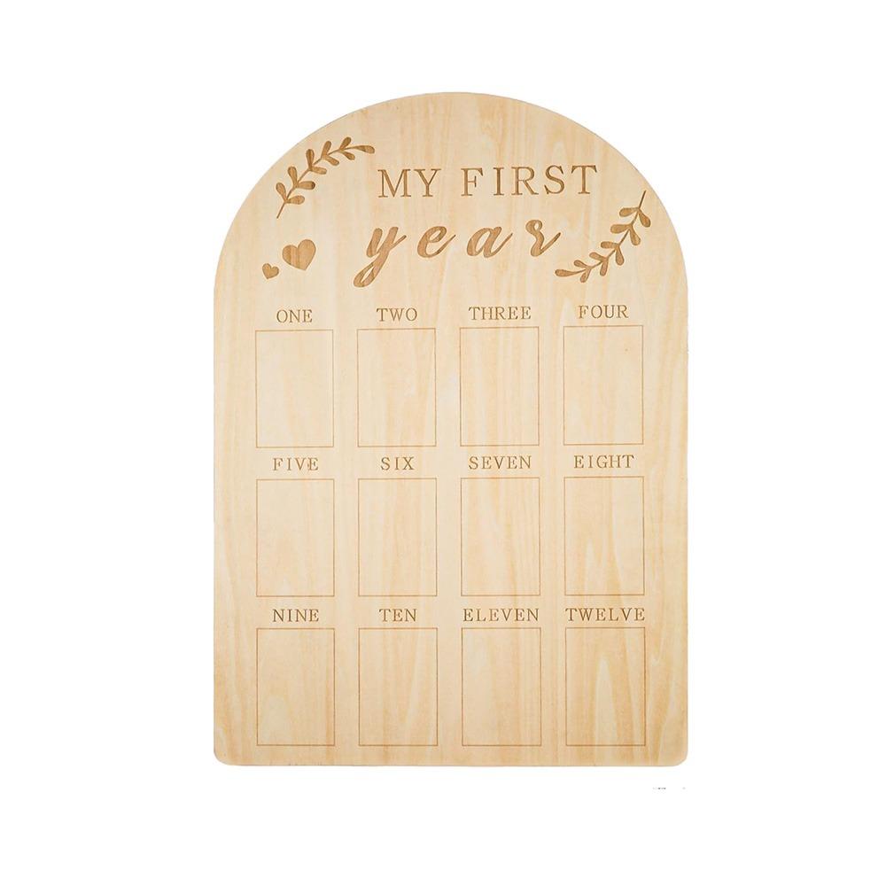 Bear/Egg/Door Shape Baby Milestone-Photo Frame Wood Board Photo Banner  Mothers Day Celebrations