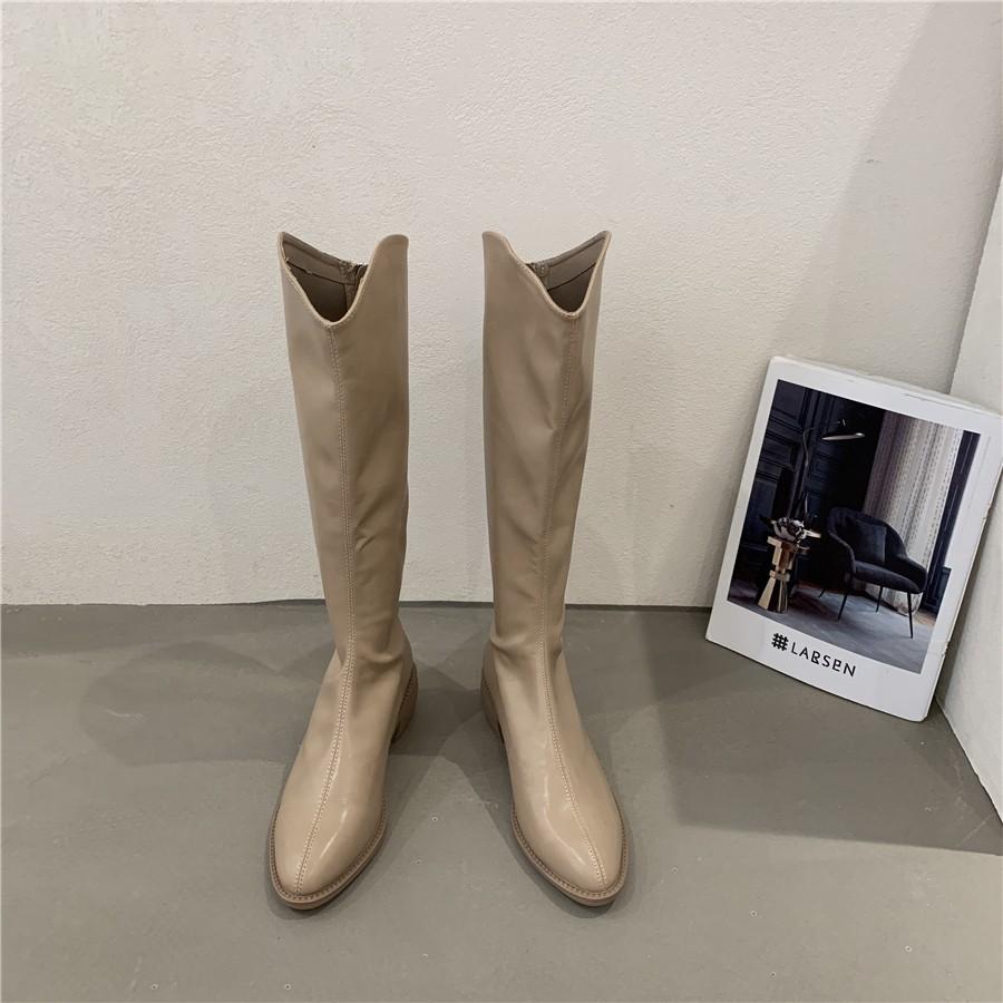 Motestøvler Dame Ny høst og vinter All Over The Knee Boots Dame Martin Boots Plattform Motorsykkel Rytter Boots High