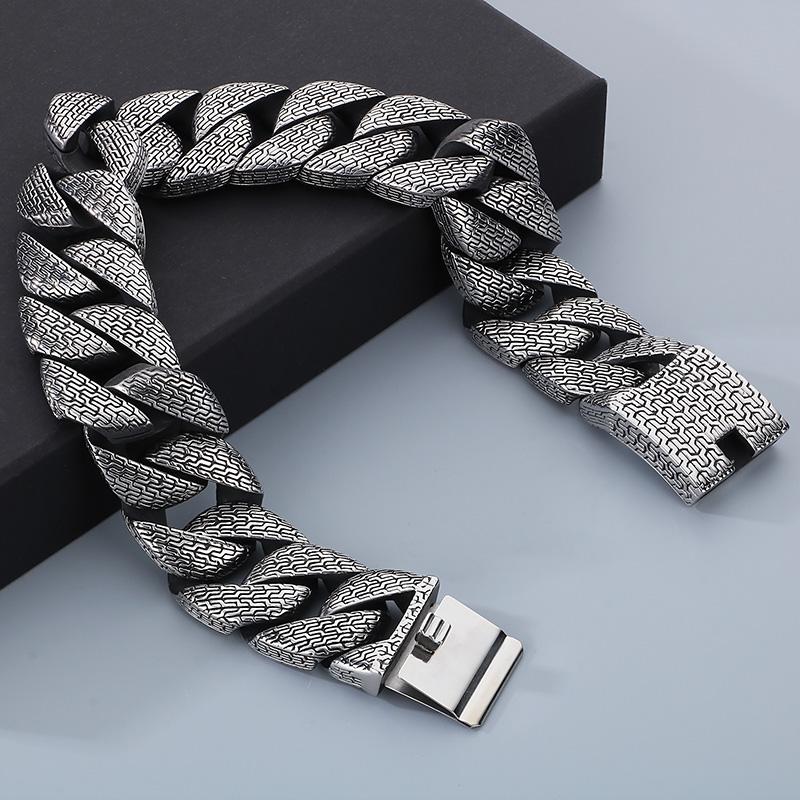 31/21 MM Szeroki Wysokiej Jakości Gruby Łańcuch Kubański Choker Damski Punk Męski Vinatge Stal Nierdzewna Kółko Naszyjnik Dominująca Biżuteria