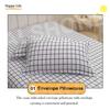 4 in 1 Full Garterize Bedding Set Fitted Bed Sheet Comforter Cover Pillowcase Single Double Queen HomeDecor