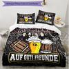 3pcs Duvet Cover Set (1*Duvet Cover + 2*Pillowcase, Without Core), Bohse Onkelz Print Soft All‑Season Bedding Set, Home Bedroom Decor Gift