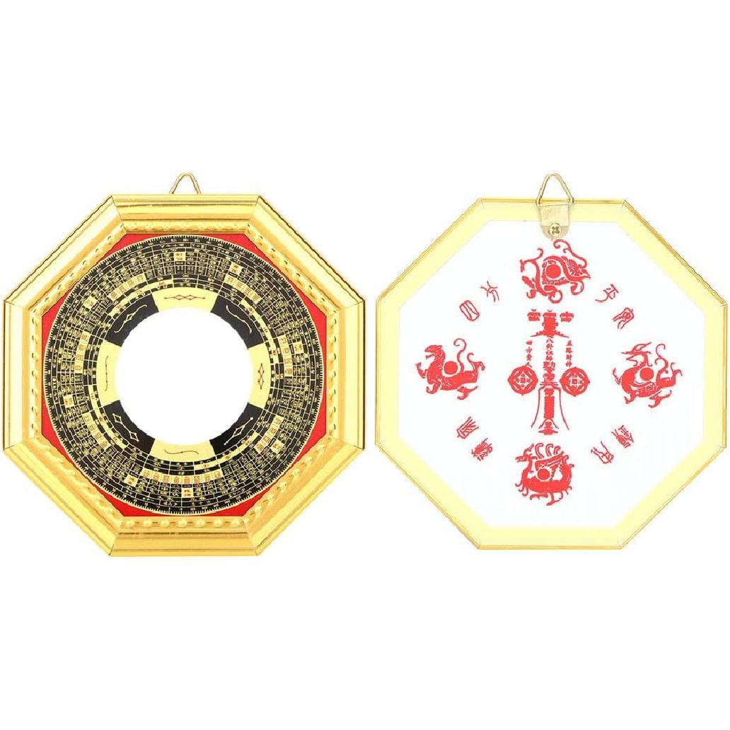 Chinese Feng Shui Mirror, Designed to Be Hung Outdoors, Counteract Bad Luck Bring Good Luck Gossip Mirror Chinese Feng Shui Convex, for(13.5cm