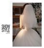 2025 Ethereal Korean Style Bridal Wedding Veil - Simple & Elegant Tulle Design
