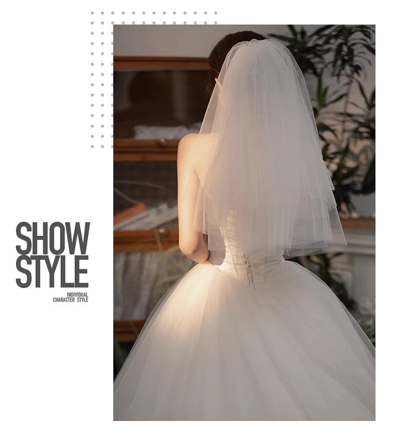 2025 Ethereal Korean Style Bridal Wedding Veil - Simple & Elegant Tulle Design