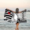 1pc Football17 Beach Towel with Custom Name, Beach/Swimming/Bath/Picnic/Camping Towel, Suitable for Seaside Beaches