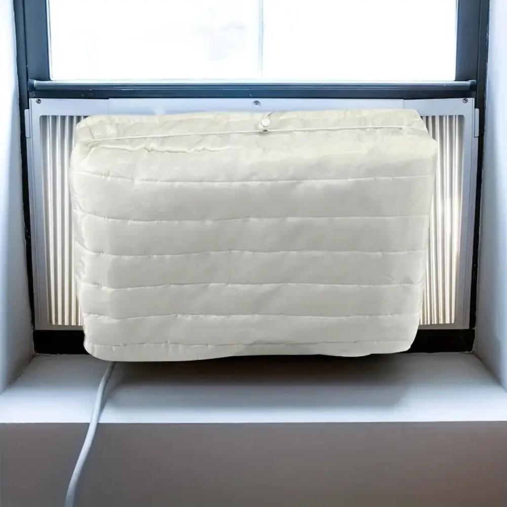 Atmungsaktive Klimaanlagenabdeckung mit wasserdichtem Schutz und verstellbarem Kordelzug für Innengeräte zum Schutz vor Staub