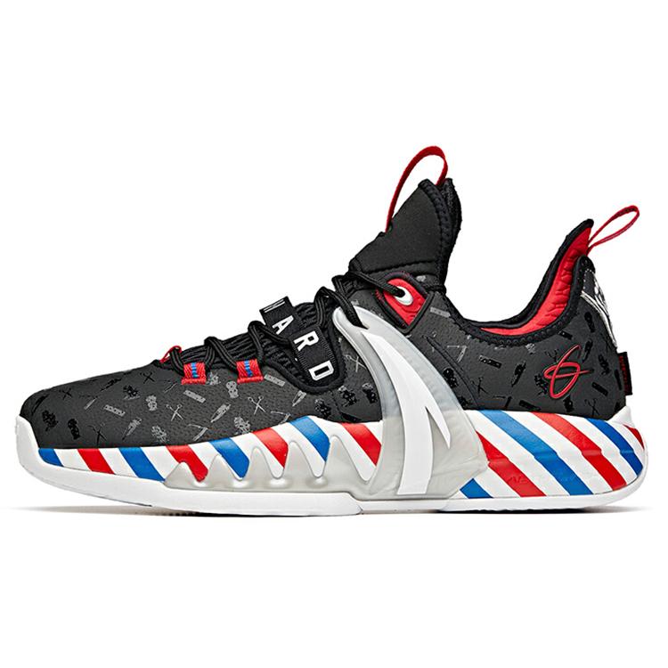 

New Anta GH2 Low Top Performance Basketball Shoes Men s Black White Red 112111103-6 44.5