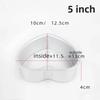 3/4/5/6/7/8/10/11 Inch Heart Shaped Cake Pan mold Solid Bottom Aluminum Alloy Chocolate Cake Pan Silver Tin Baking Mold Mould