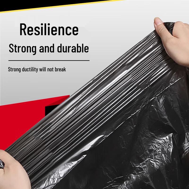 NHZHIW Heavy Duty Drawstring Trash Bags, Black, 200 Count