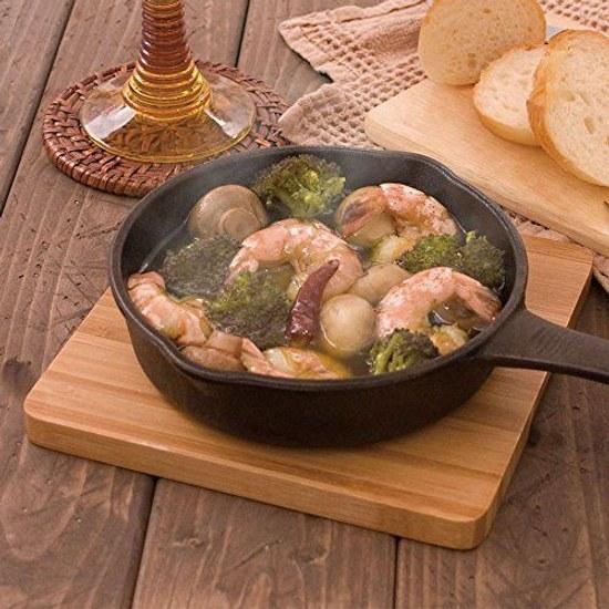 Wahei Freiz Shikiita Iron Skillet Heavy Duty Bamboo HR-7968