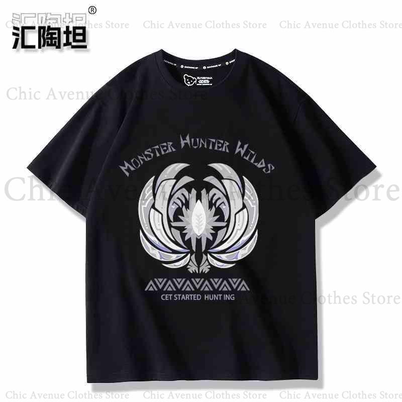 Game Monster Hunter Series Print Tshirt Cotton Summer Tee Short Sleeve Tops Casual Tshirt Casual Clothes Unisex Clothing