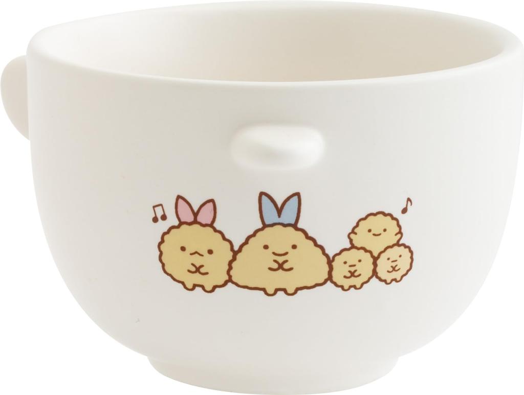 KA30005 Sumikkogurashi Tea Bowl Pork Cutlet Fried Shrimp Tail Set &