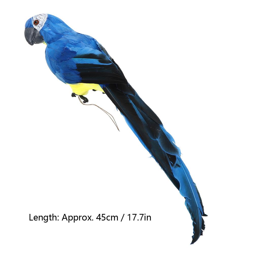 45cm Simulation Papagei Künstlicher Vogel Dekor Federhandwerk Gartenrequisiten Heimdekoration