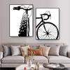 Artă Creativă Ciclism Bicicletă Neagră Pictură pe Pânză Artă de Perete Imagini Printuri și Postere Bicicletă Cadou Cameră Copii Decor Acasă Fără Ramă