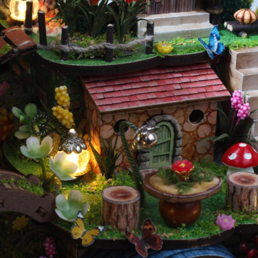 DIY Wooden Miniature Building Kits 3D Forest Whisper Miniature House Puzzle Cottage Casa Dollhouses For Friends Gifts