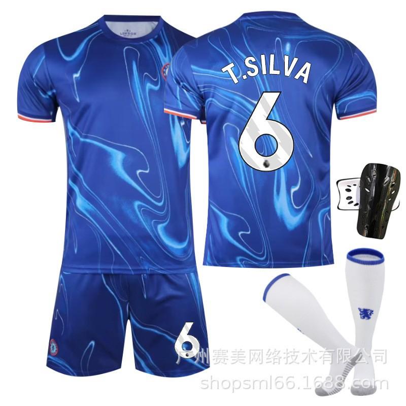 2425 Chelsea Home Football Jersey No. 7 Sterling 8 Enzo 6 Silva 20 Palmer Men's Set