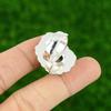 Natural Moss Prehnite Promise Birthday Flower Ring Jewelry 925 Sterling Silver