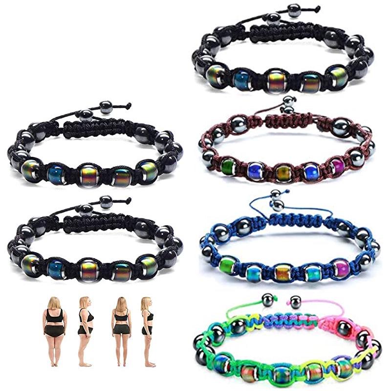 

Black Magnetite & Hematite Mood Bead Color-Changing Bracelet