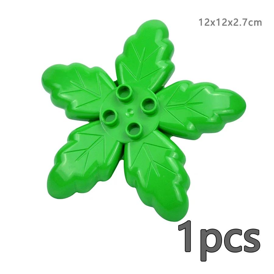 

Строительный блок большого размера, растение, фрукты, аксессуары, цветок, трава, пень, украшение, ферма, совместимые большие тарелки, кирпичные игрушки Duploes