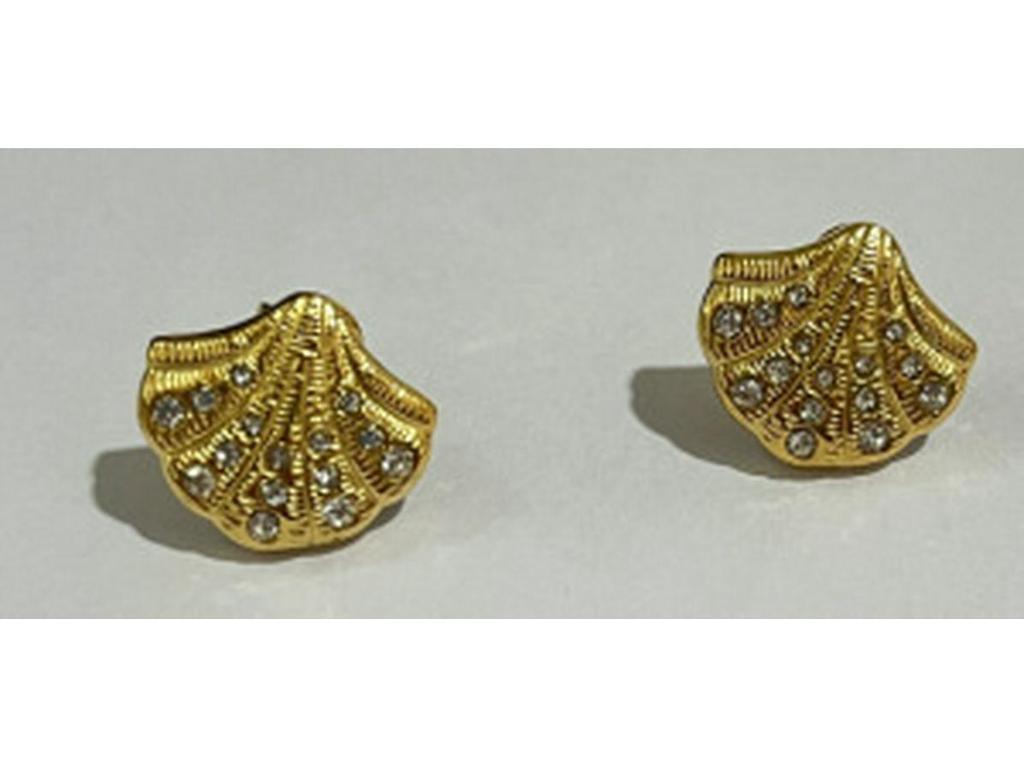 18K Gold Stainless Steel Flower Shell Beach Earrings