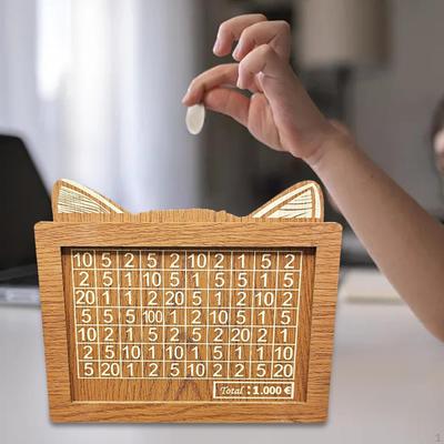 Handcrafted Wooden Bank with Digital Counter