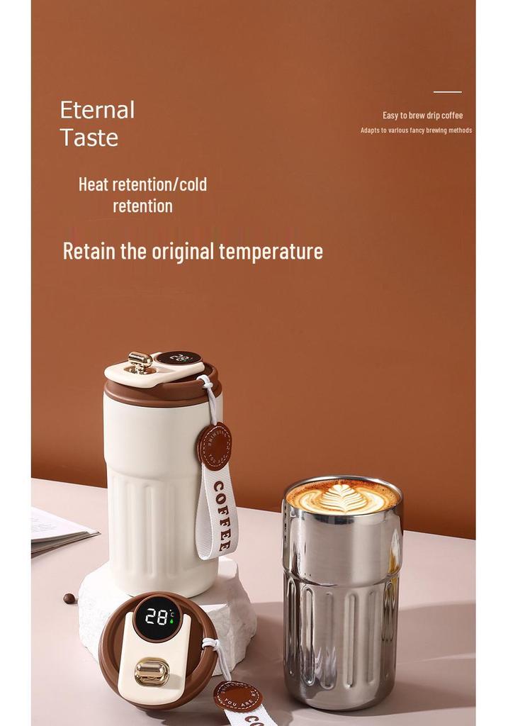 316 Stainless Steel Smart Display Insulated Coffee Mug, Large Capacity with Custom Logo